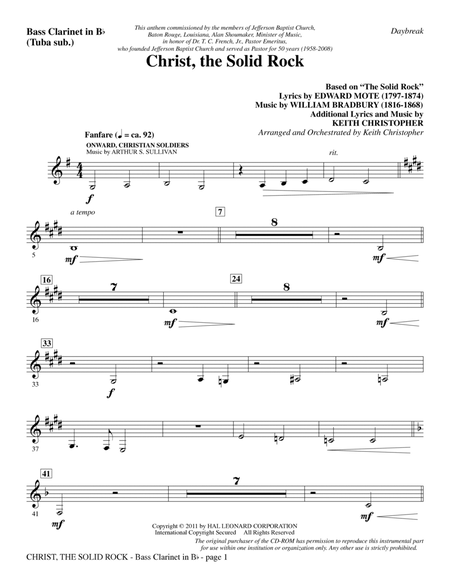 Christ, The Solid Rock - Bass Clarinet (sub. Tuba)