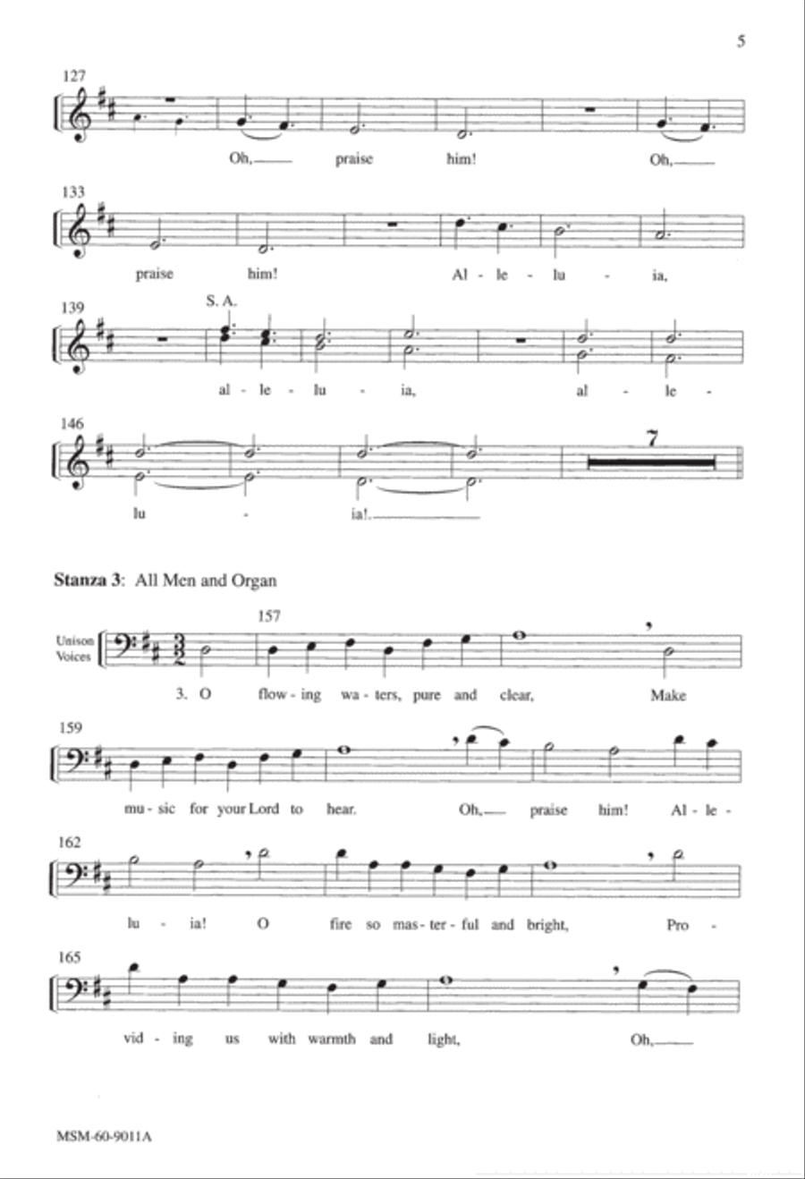 All Creatures of Our God and King 4-Part scores gallery preview page 4