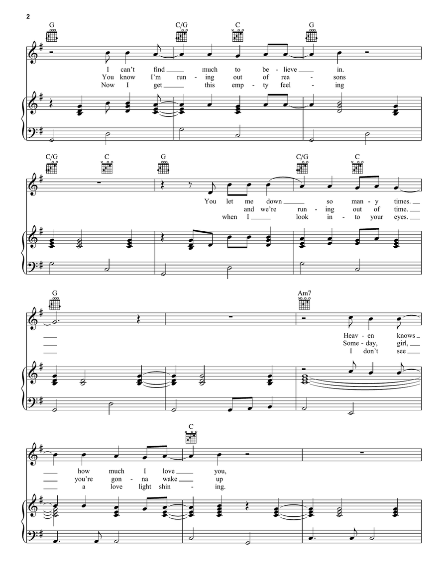 You're Gonna Miss Me When I'm Gone Piano, Vocal, Guitar scores gallery preview page 2