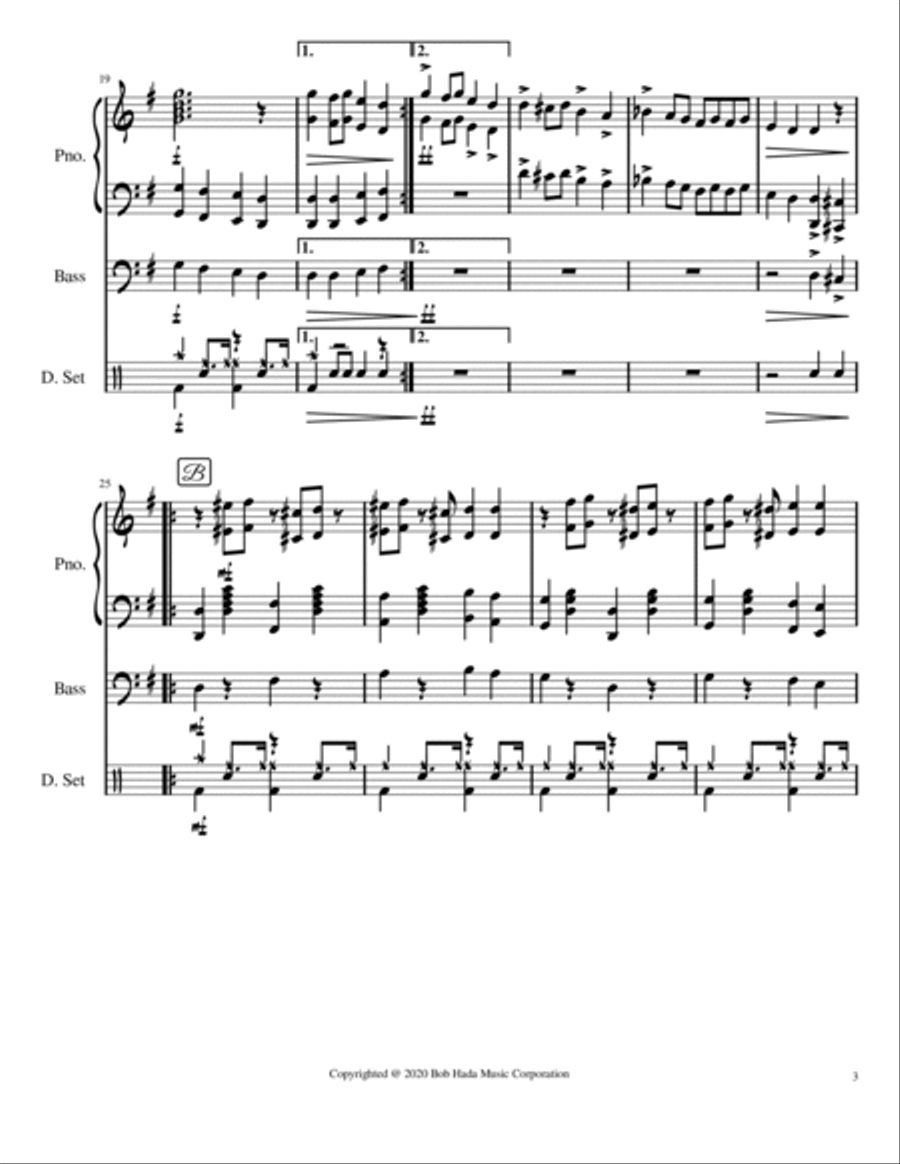 England Rag (Theme of Boris Johnson) Jazz Ensemble scores gallery preview page 3