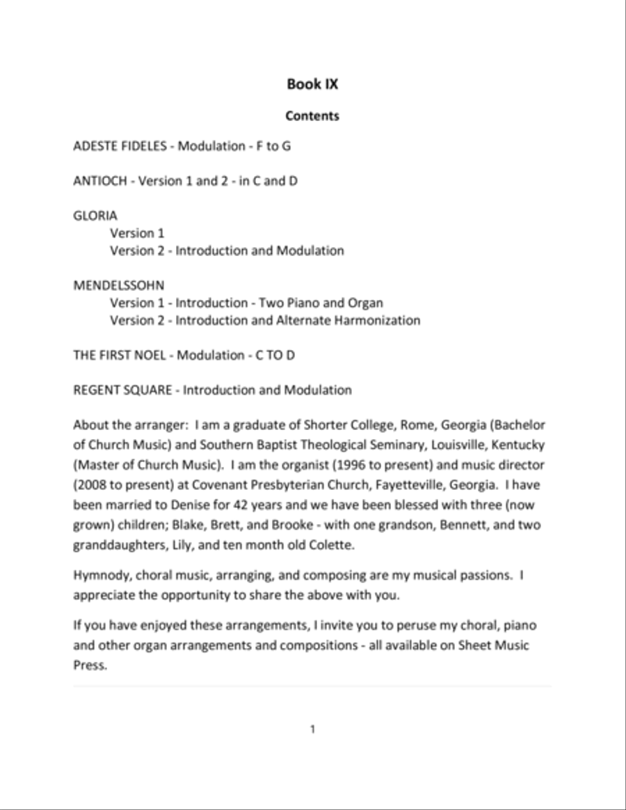 Hymn Introductions and Modulations - Book IX Organ Solo scores gallery preview page 2
