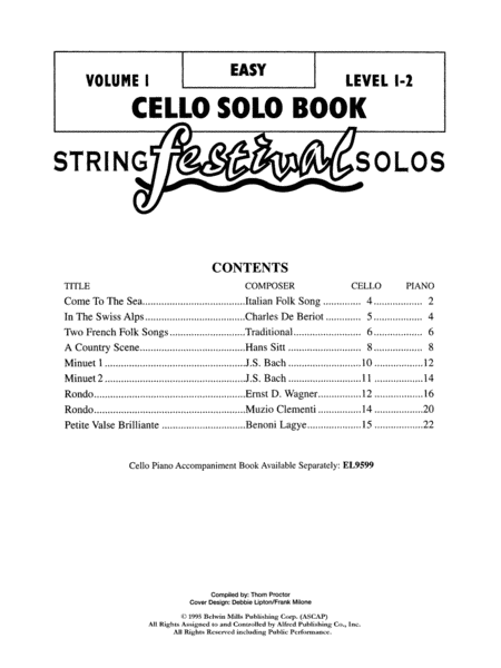 String Festival Solos, Volume 1
