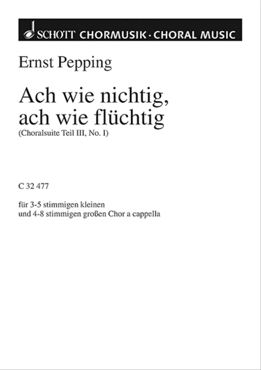 Ach Wie Fluchtig SSATB scores gallery preview page 1
