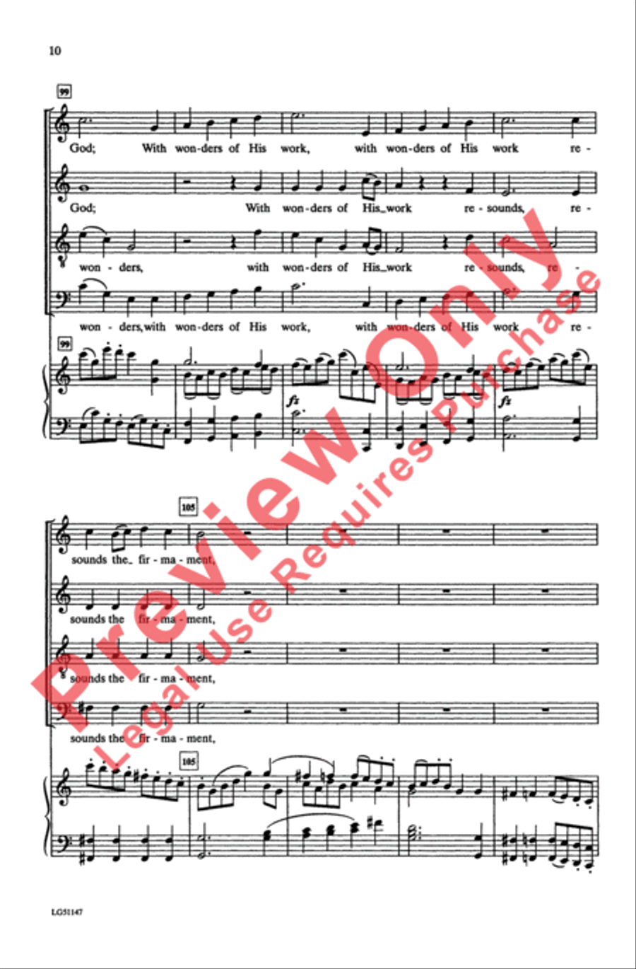 The Heavens Are Telling 4-Part scores gallery preview page 10