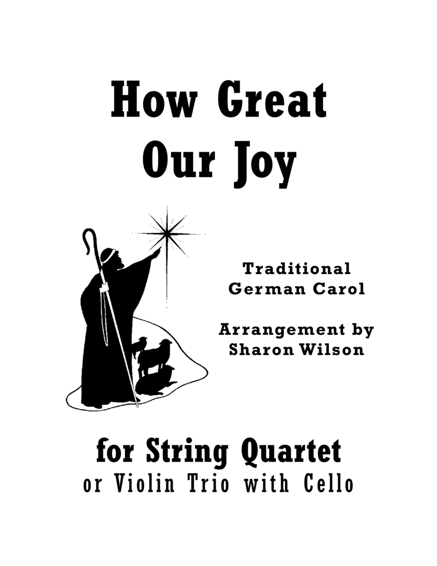 How Great Our Joy (for String Quartet) String Quartet scores gallery preview page 1