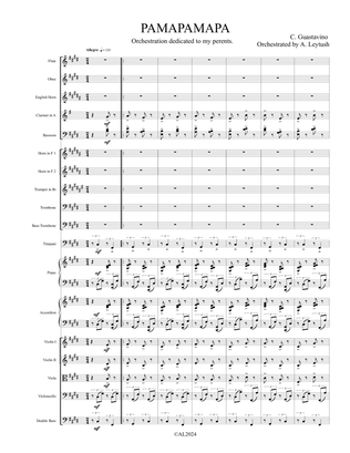 C. Guastavino - PAMPAMAPA, Orchestrated by A. Leytush - Score Only