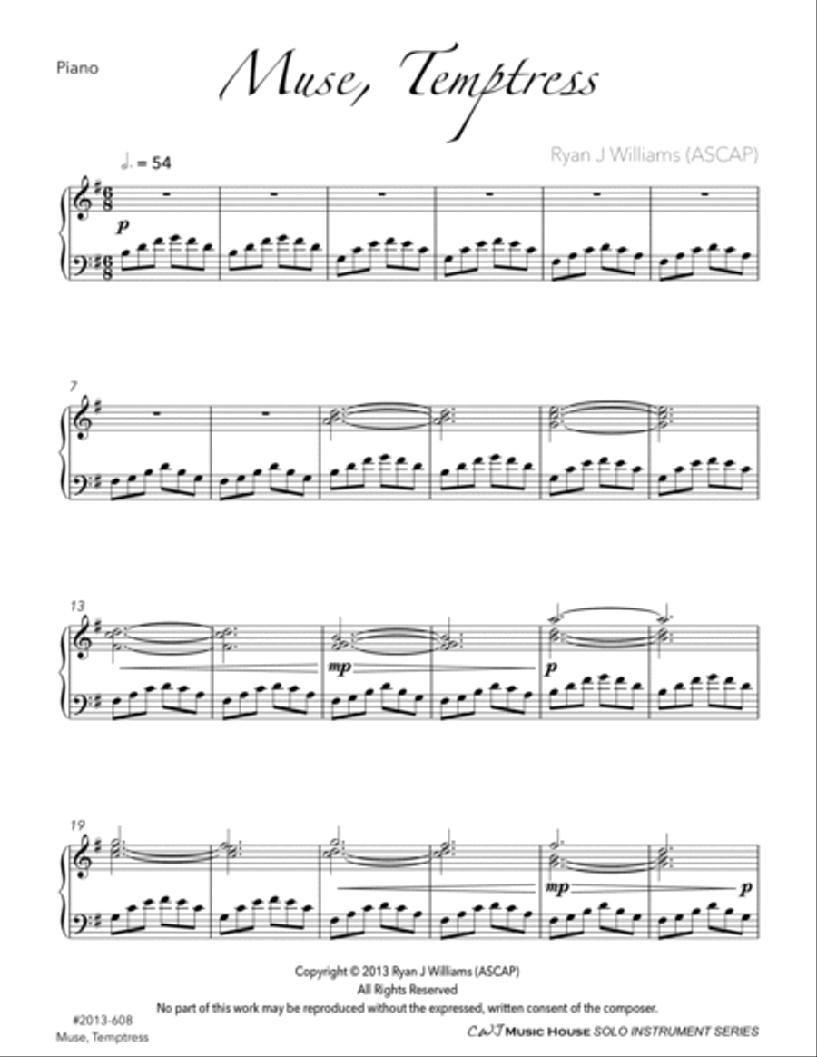 Muse, Temptress Muse, Temptress Piano Solo scores gallery preview page 4