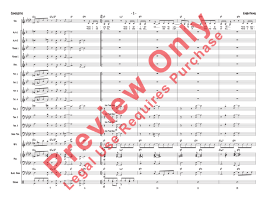 Everything (score only) Jazz Ensemble scores gallery preview page 5