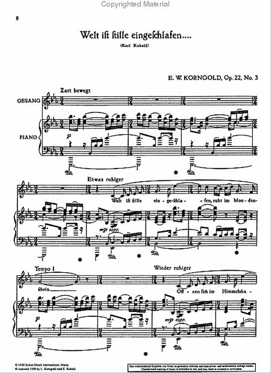 3 Songs Op. 22