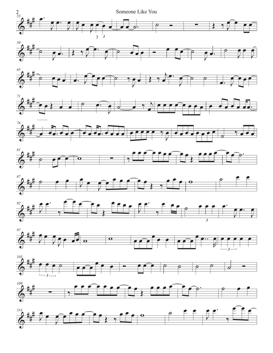 Someone Like You Someone Like You Violin Solo scores gallery preview page 2