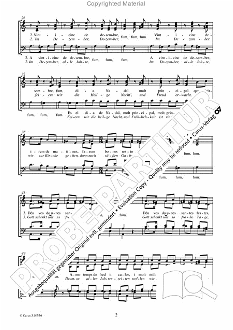 A vint-i-cinc de desembre 4-Part - Sheet Music page 3