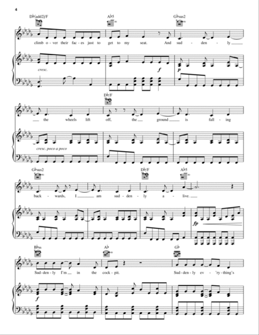 Me And The Sky Piano, Vocal, Guitar scores gallery preview page 4