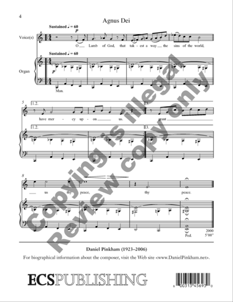 Missa mandatum novum Missa mandatum novum Unison Choir scores gallery preview page 7
