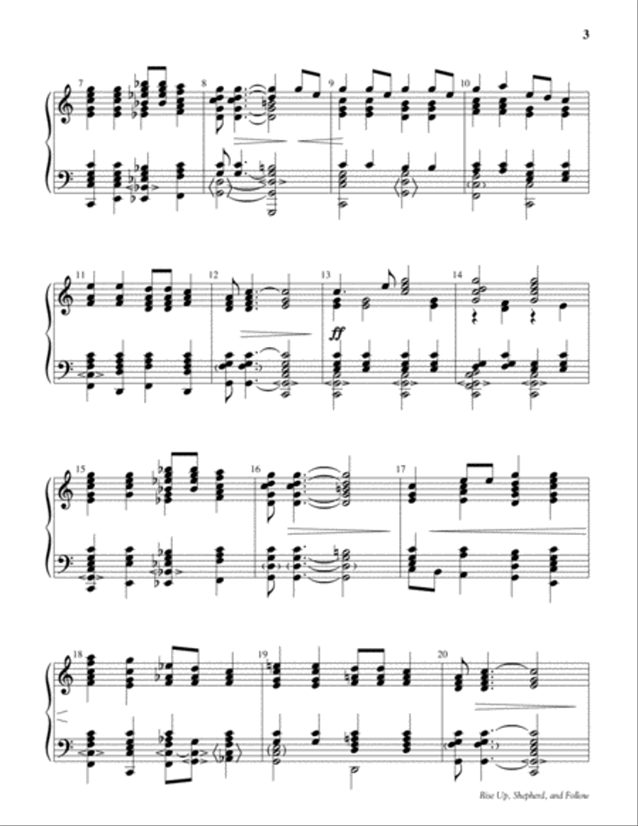 Rise Up, Shepherd, and Follow 5-Octaves scores gallery preview page 3