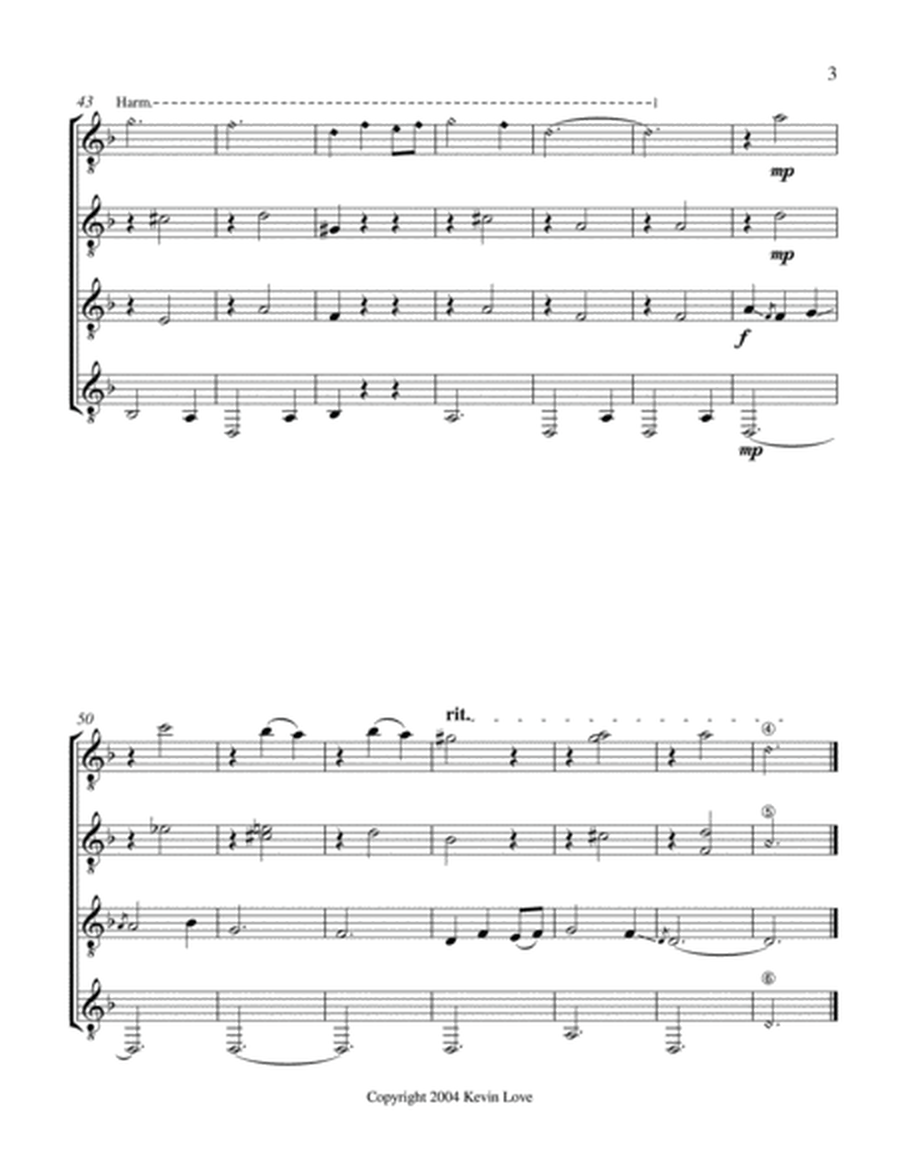 El Testament D'Amelia (Guitar Quartet) - Score and Parts image number null