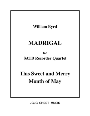 William Byrd Madrigal for Recorder Quartet