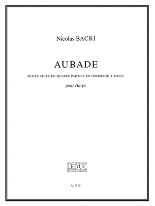 Bacri Nicolas Aubade Harp Book