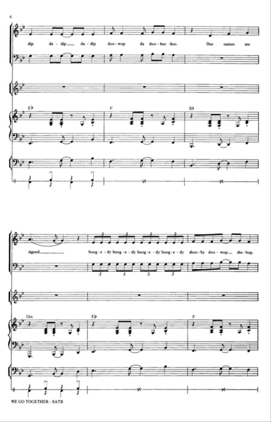 We Go Together (from Grease) (arr. Ed Lojeski) 4-Part scores gallery preview page 5