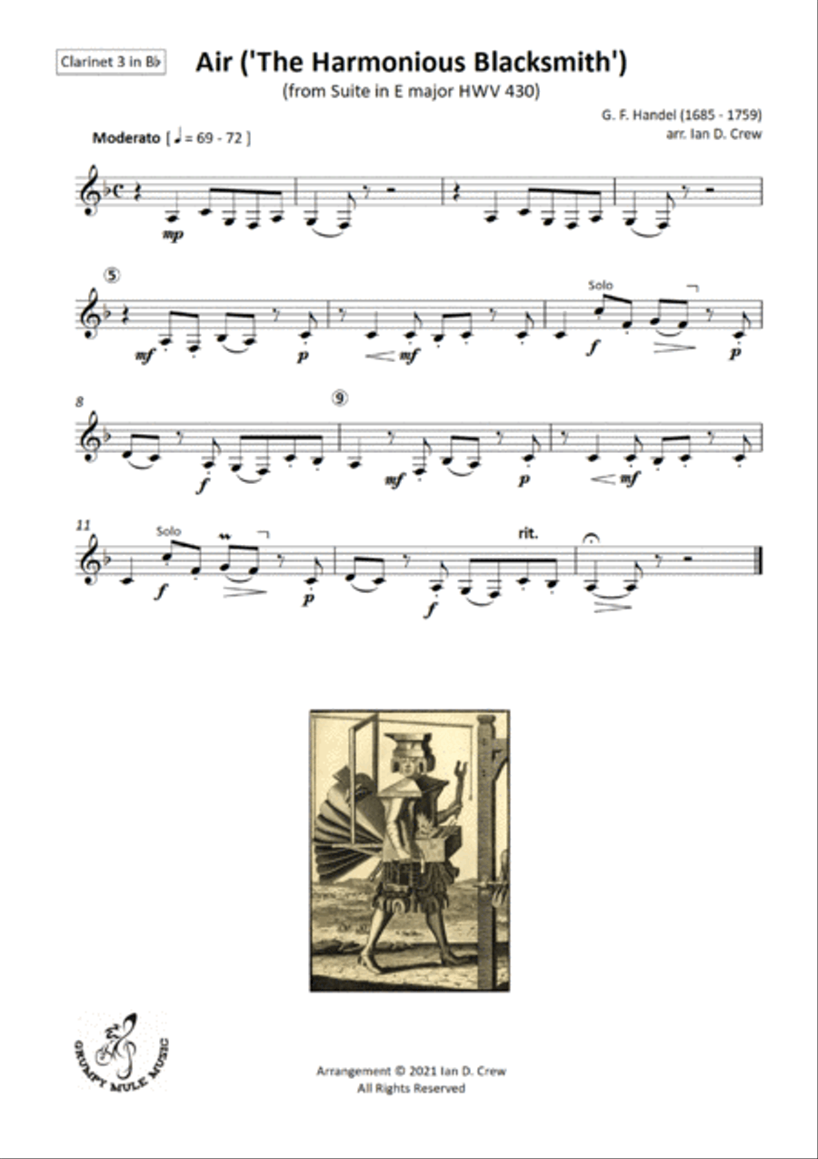 3 by Handel Woodwind Quartet scores gallery preview page 6