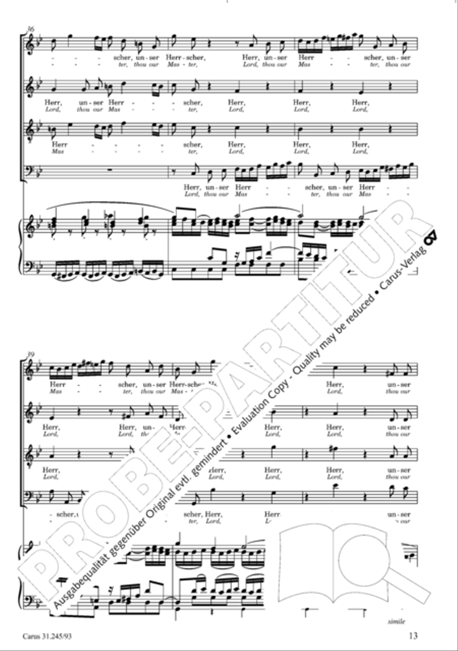 St. John Passion (Johannes-Passion) 4-Part scores gallery preview page 14