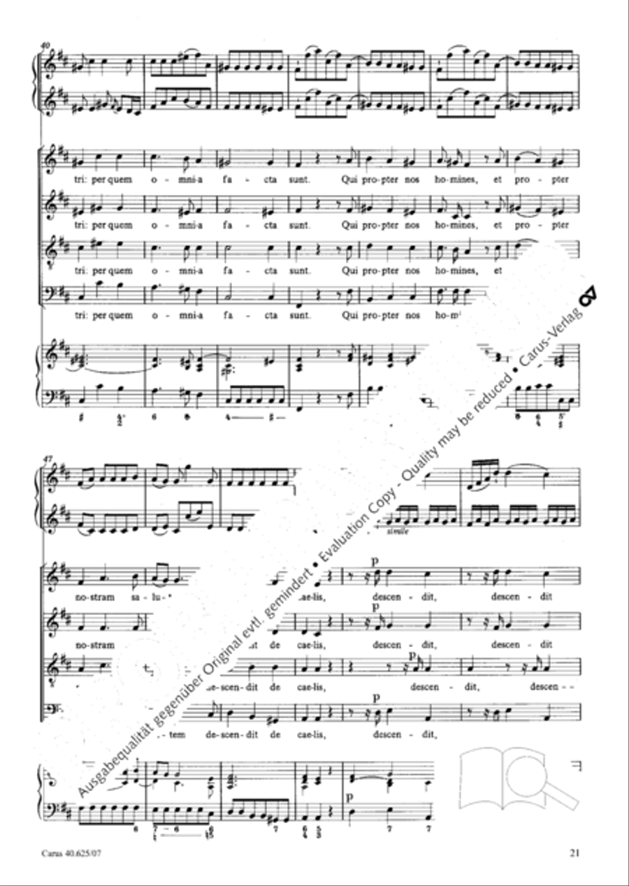 Missa brevis in D Major, K. 194 4-Part scores gallery preview page 22
