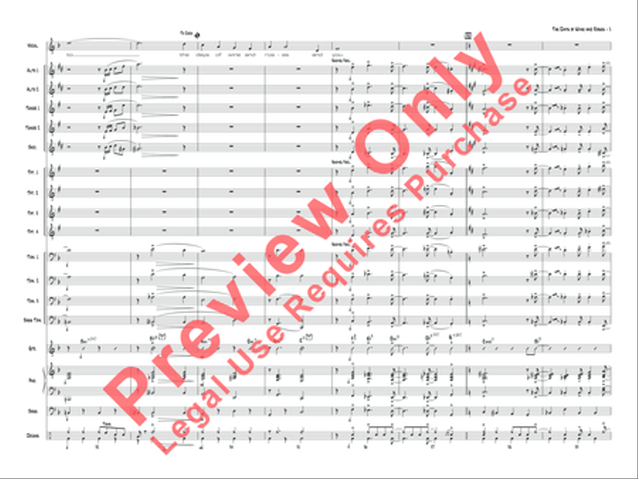 The Days of Wine and Roses Jazz Ensemble scores gallery preview page 26