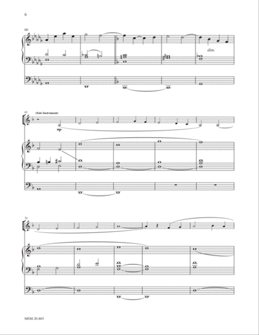 An American Sonata for Solo Instrument and Organ Organ scores gallery preview page 6