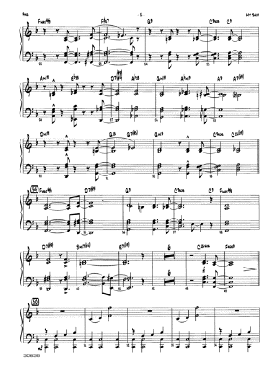 My Ship: Piano Accompaniment Jazz Ensemble scores gallery preview page 2