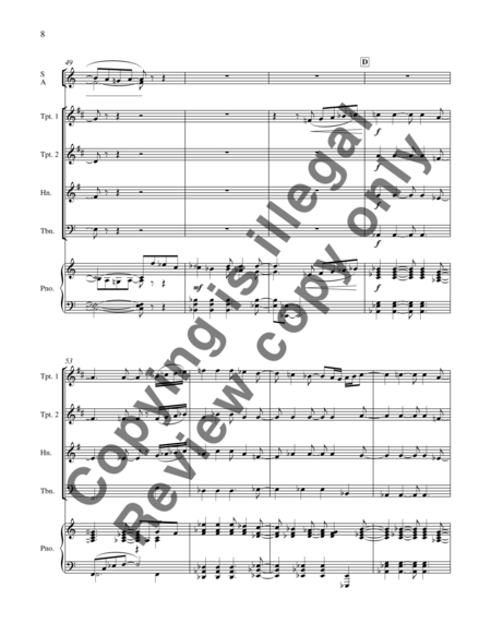 The Lord is my Strength (Brass Quartet Score)