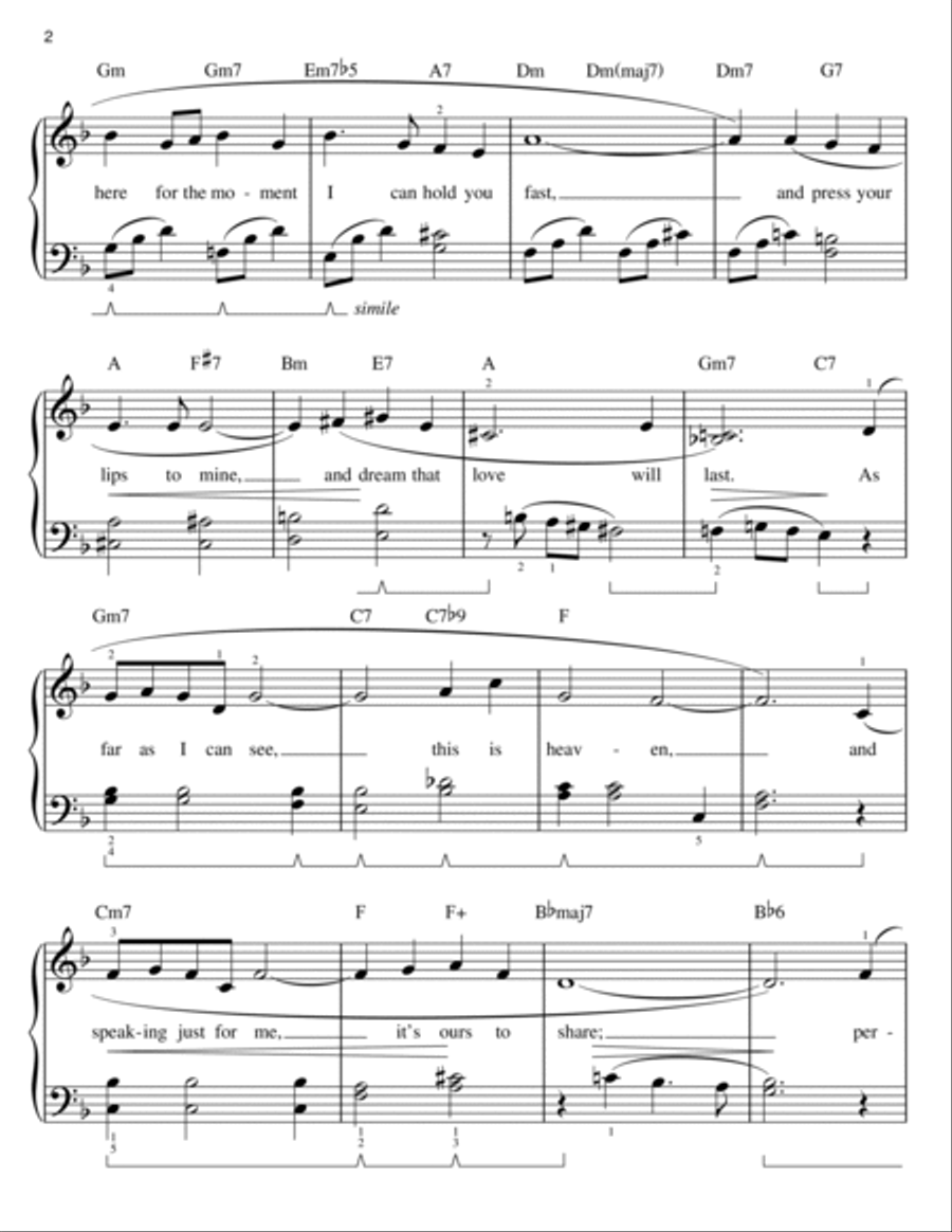 It's Not For Me To Say (arr. Phillip Keveren) Easy Piano scores gallery preview page 2
