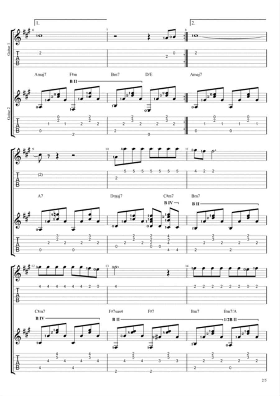 The Way We Were Electric Guitar scores gallery preview page 2
