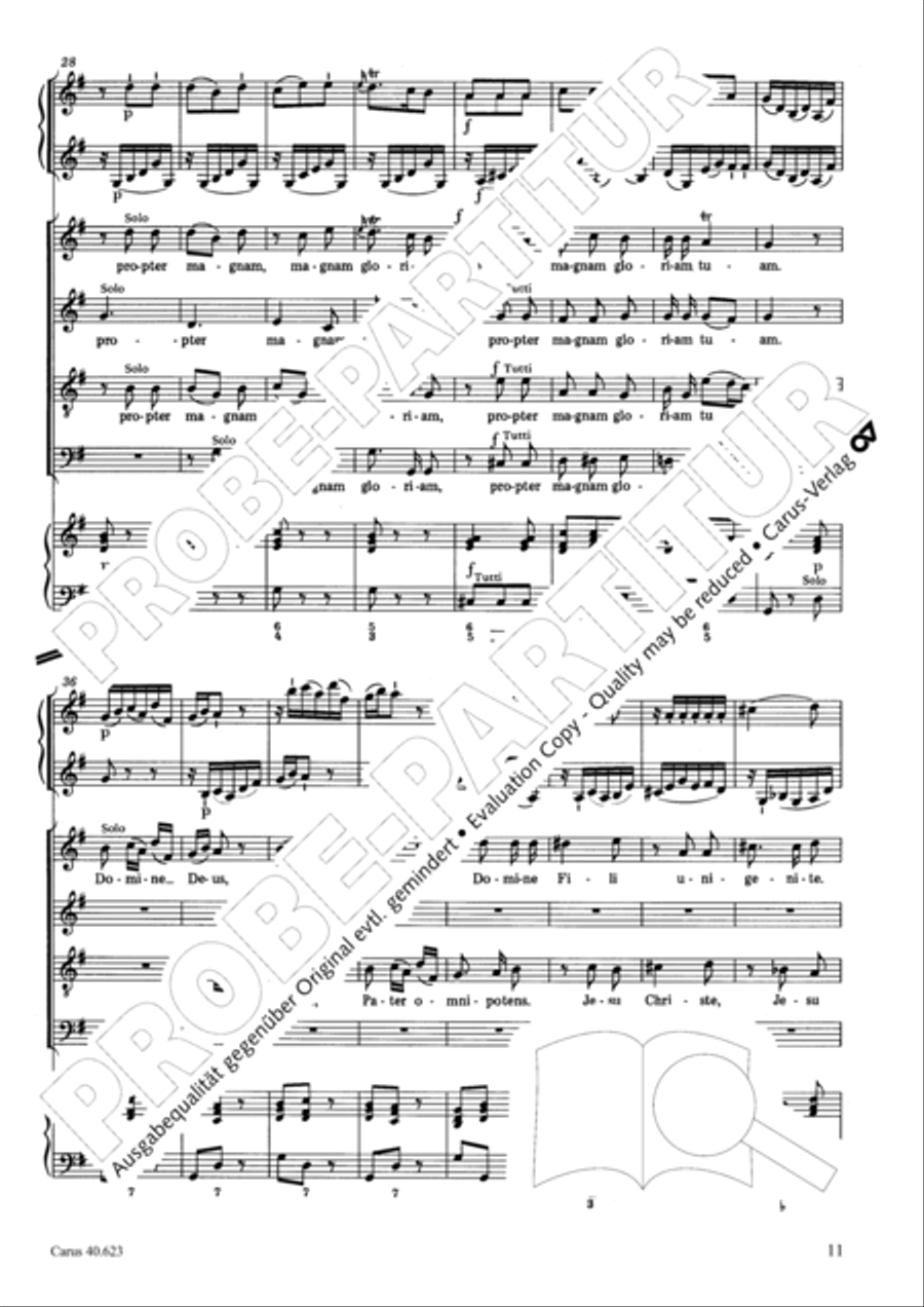 Missa brevis in G major Missa brevis in G major 4-Part scores gallery preview page 12