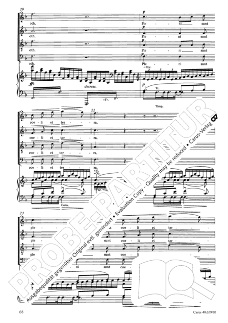 Mass in A flat major (Messe in As) 4-Part scores gallery preview page 69