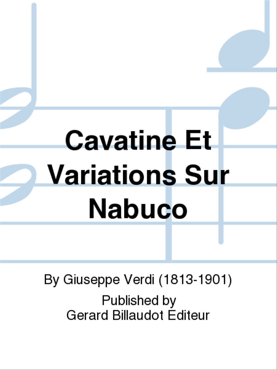 Cavatine Et Variations Sur Nabuco Chamber Music scores gallery preview page 1