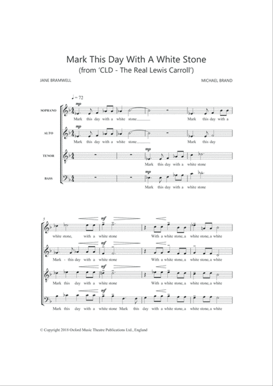 Mark this Day with a White Stone 4-Part scores gallery preview page 2