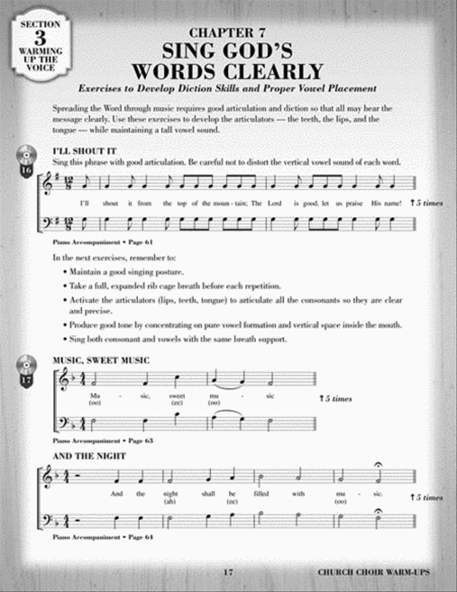 Church Choir Warm-Ups Choir scores gallery preview page 5