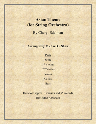 Asian Theme for String Orchestra by Cheryl Edelman