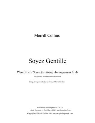 Soyez Gentille Piano Vocal String in Ab