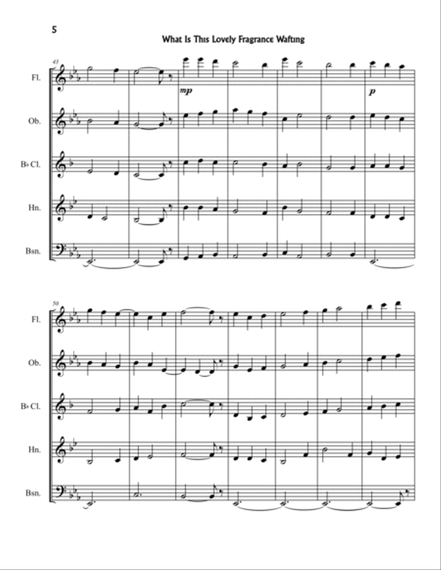 What Is This Lovely Fragrance Wafting? (Quelle est cette odeur agréable?) Small Ensemble scores gallery preview page 5