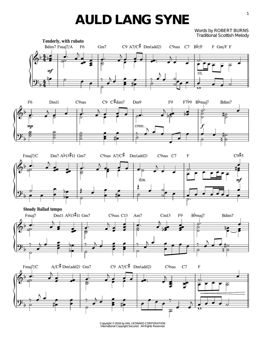 Auld lang syne accordion sheet music sale