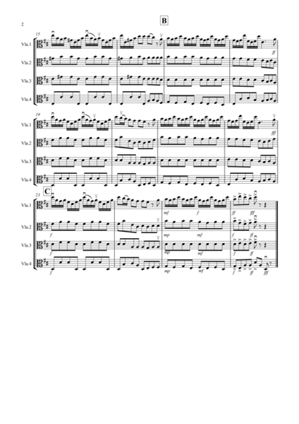 Allegro by Fiocco for Viola Quartet image number null