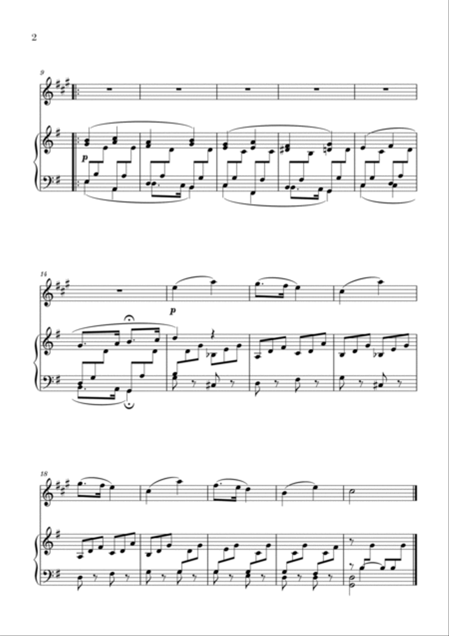 Kinderszenen, Op 15, No. 1 (for Trumpet and Piano) Trumpet Solo scores gallery preview page 2