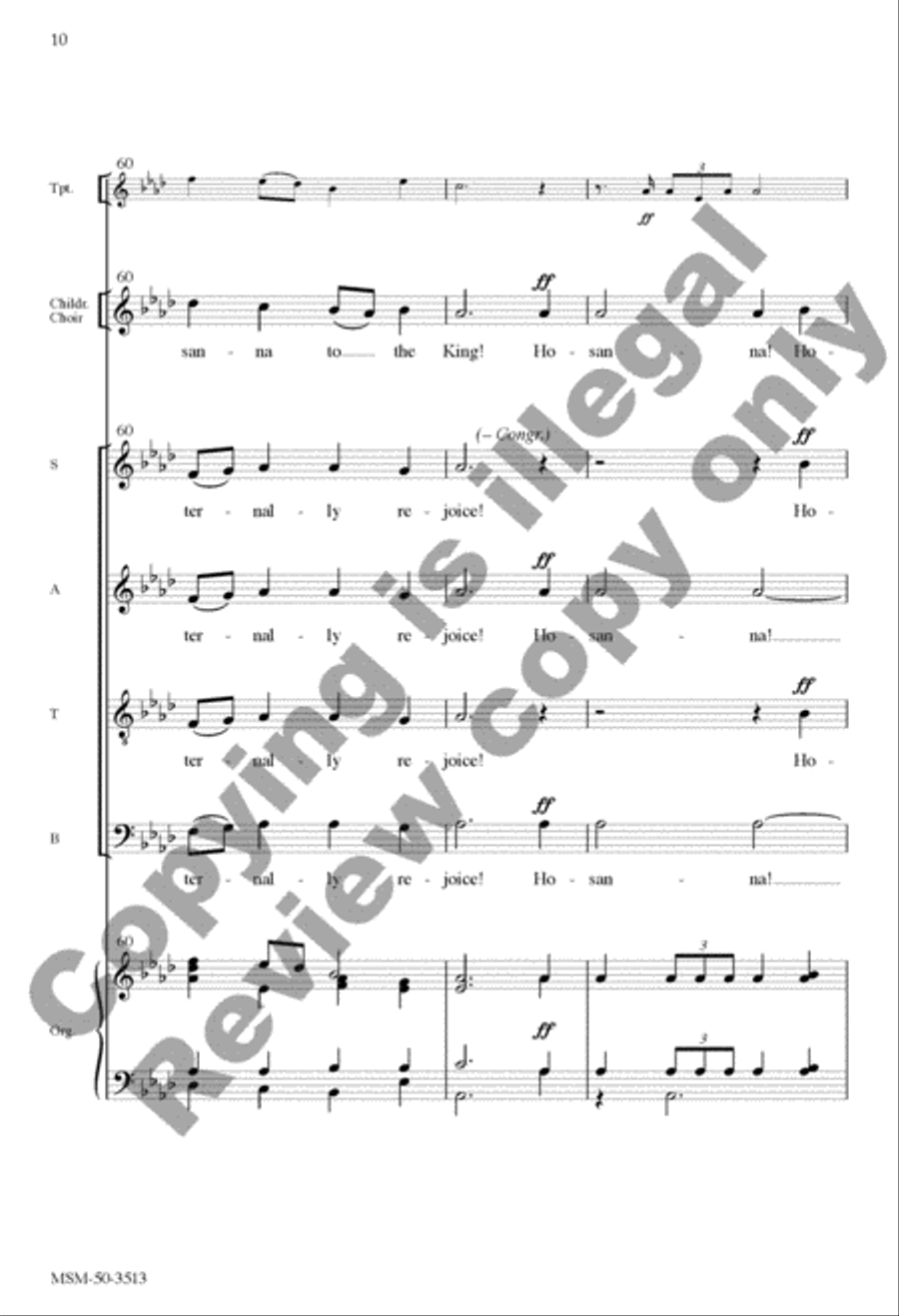 Hosanna, Hosanna! Hosanna, Hosanna! 4-Part scores gallery preview page 10