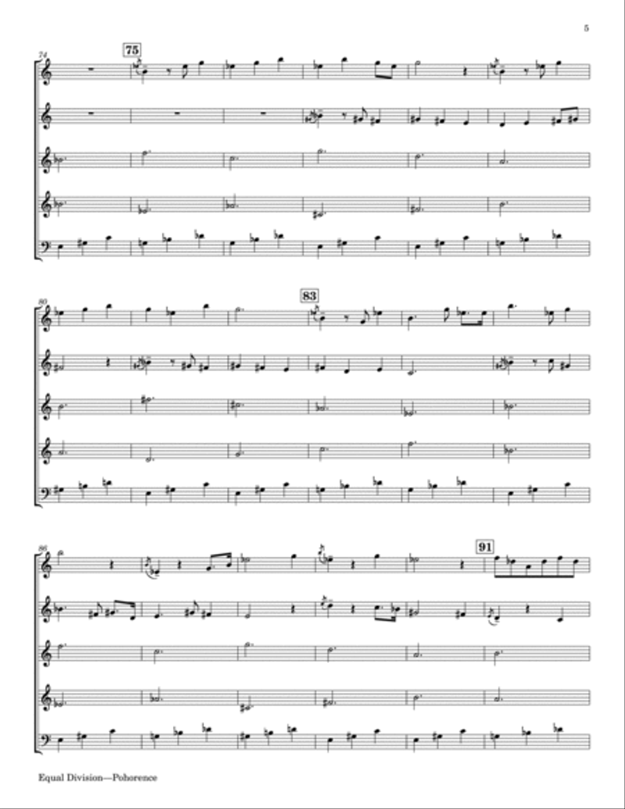 Equal Division (or The Menacing Music Box) Chamber Music scores gallery preview page 5