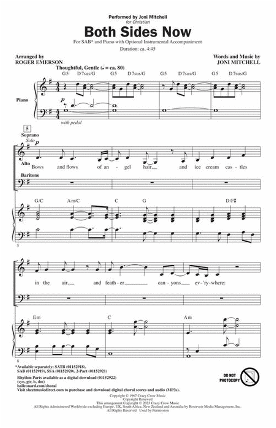 Both Sides Now 3-Part scores gallery preview page 3