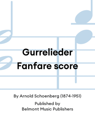 Gurrelieder Fanfare score