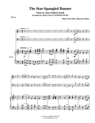 The Star-Spangled Banner for Oboe, Bassoon & Piano
