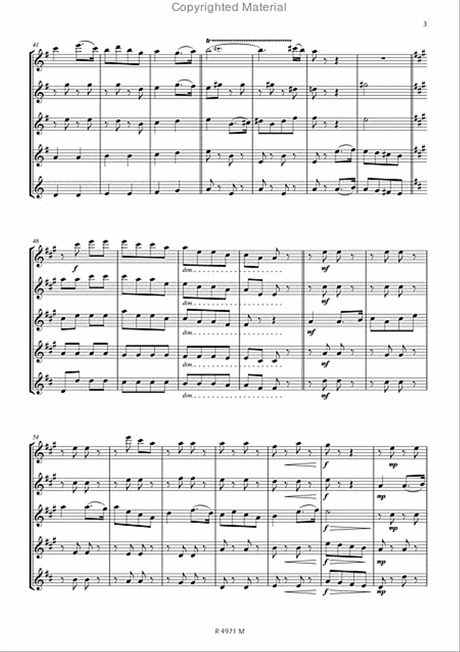 Scotland the brave, 4 flûtes Flute scores gallery preview page 4