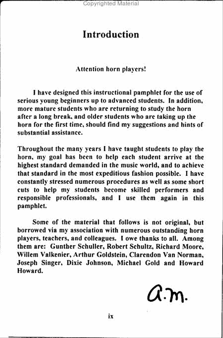 Pamphlet for Self Development on the Horn Horn scores gallery preview page 2