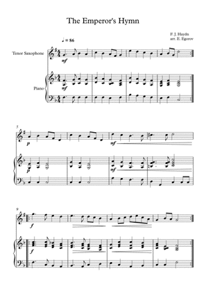 The Emperor's Hymn, Franz Joseph Haydn, For Tenor Saxophone & Piano